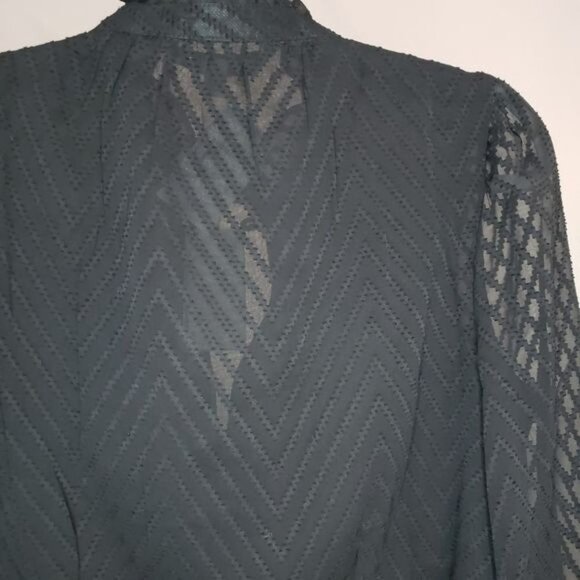 NWT Walter‎ Baker Justice Chevron Ruffle Long Sleeve Top Size Small - Picture 5 of 12